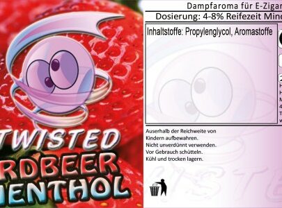 Erdbeer Menthol Aroma von Twisted-Vaping