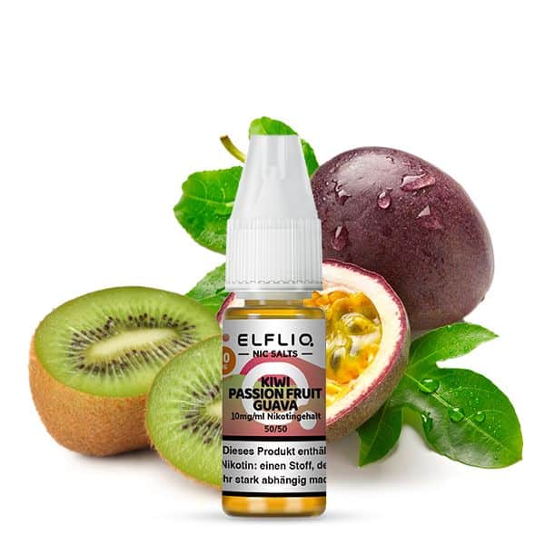 Elfliq Kiwi-Passionfruit-Guave Nikotinsalz-Liquid Elfbar