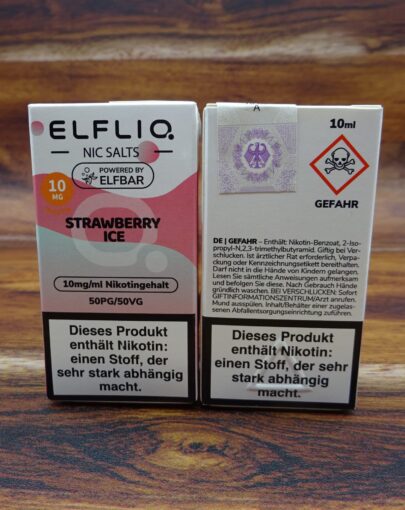 Elfliq Strawberry-Ice Nikotinsalz-Liquid Elfbar